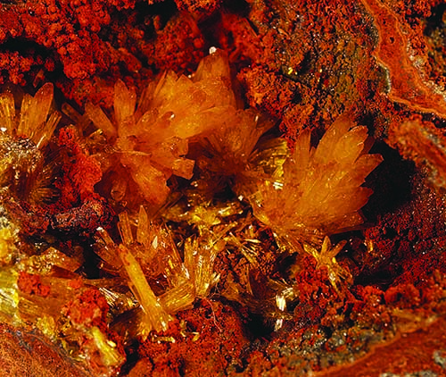 Mex1 legrandite sprays legrandite crystals