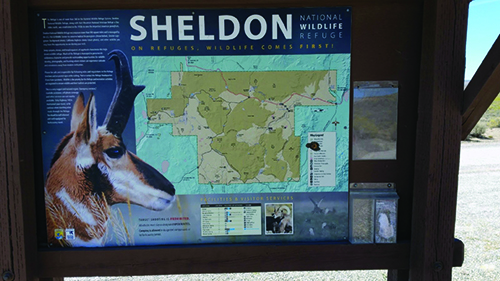 Sheldon National Wildlife Refuge sign