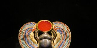 Egyptian gold was used in jewelry like this decorative pendant.