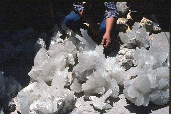Clusters of Selenite Crystals what-is-mined-in-mexico