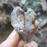 Herkimer Diamonds: A Collector’s Guide heart shaped herkimer diamond just dug from a vug