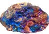 chalcopyrite mineral isolated on the white background