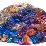 What are Minerals? Names & Numbers chalcopyrite mineral isolated on the white background