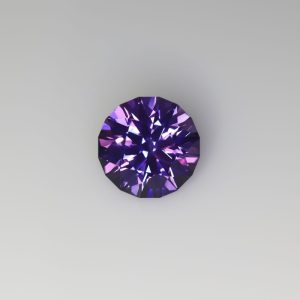 faceting amethyst with a classic round brilliant cut