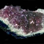Amethyst crystals lining a geode section from Rio Grande do Sul, Brazil, one of the world’s most important amethyst sources.