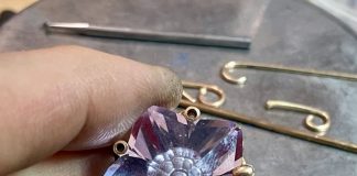 completed fantasy cut gemstone setting