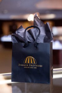 Zimmer Brothers Jewelers customer packaging bag.