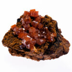 Molybdenum, Wulfenite & Molybdenite wulfenite on white background