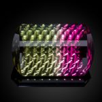 watermelon tourmaline on black background