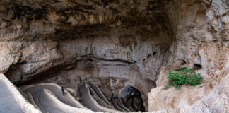Entrance to Carlsbad Caverns National Park.