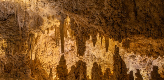 Caves of the America’s National Parks Limestone stalactites and stalagmites fill the caves of Carlsbad Caverns National Park, New Mexico.