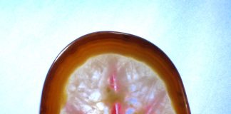 crystals in agate finished cabochon