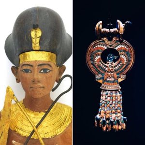 duck head historic gemstone jewelry earrings of king tut