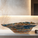 Decorating With Rocks: Earth Inspired Decor stone bowl used for decorating with rocks