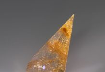 rutilated quartz cabochon