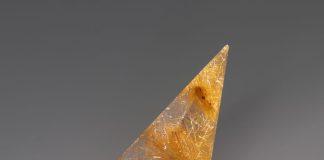 rutilated quartz cabochon