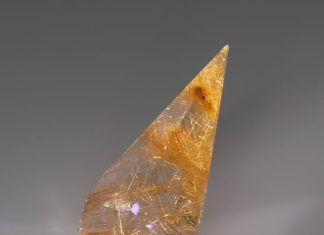 rutilated quartz cabochon
