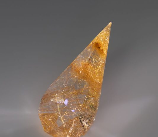 rutilated quartz cabochon