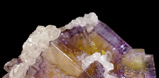 fluorite with calcite and chalcopyrite two of the minerals that built America