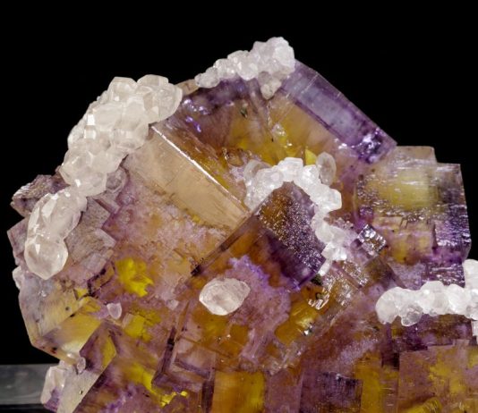 fluorite with calcite and chalcopyrite two of the minerals that built America