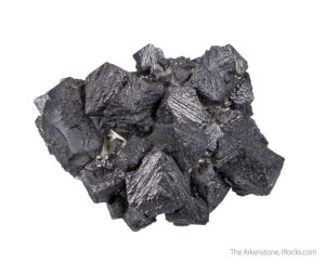 black magnetite crystals