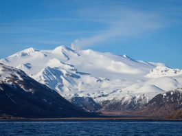Makushin volcano in the Alaska Ring of Fire