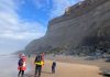 exploring the beaches along the Whitby Dinosaur Coast