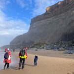 exploring the beaches along the Whitby Dinosaur Coast