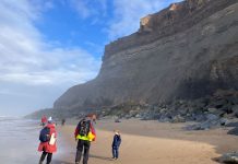 exploring the beaches along the Whitby Dinosaur Coast