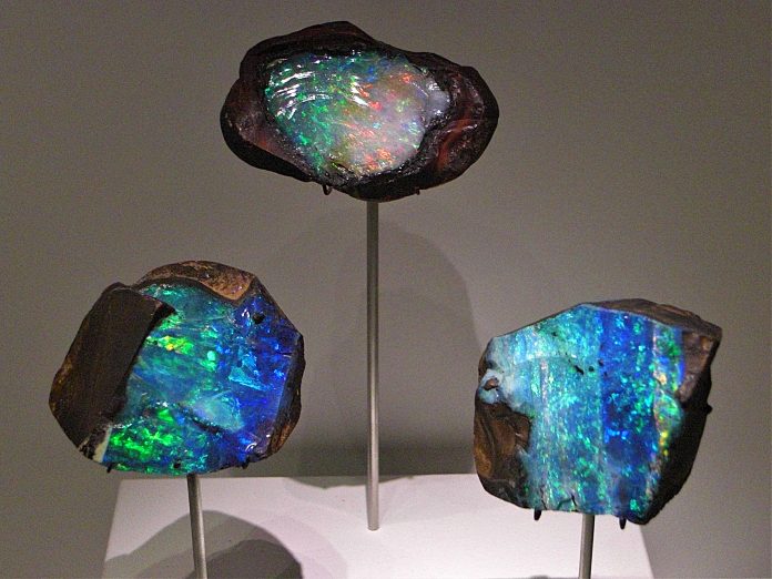 Fireworks Inside Opal boulder opals from australia illustrate the beautiful colors that come form how is opal formed