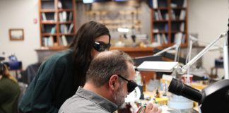 student at jewelry bench training school