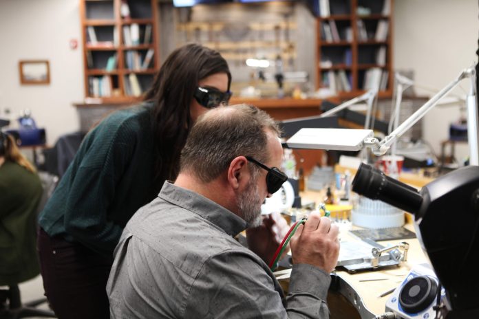 The New Approach School student at jewelry bench training school