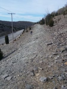 roadcut  at the St. Leon, Indiana fossils collecting site