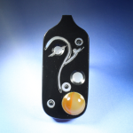 madison river blue agate doublet cabbing