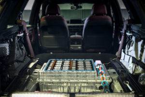 Lithium-ion battery, using ev minerals,  placed in vehicle