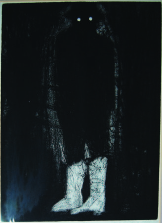 man with white boots