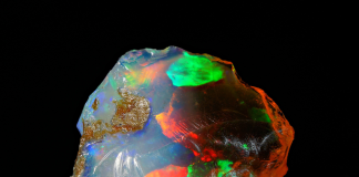 are opals bad luck, this australian boulder opal is prized today