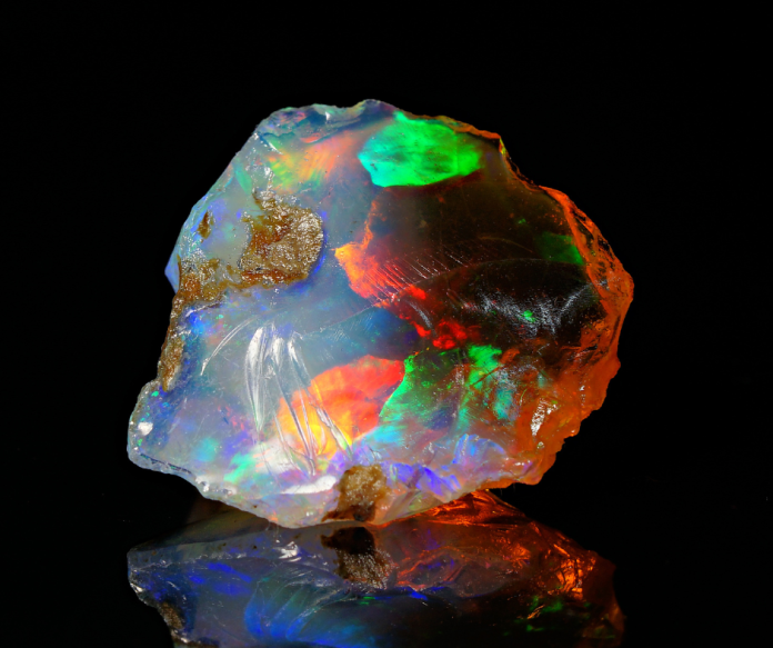 are opals bad luck, this australian boulder opal is prized today