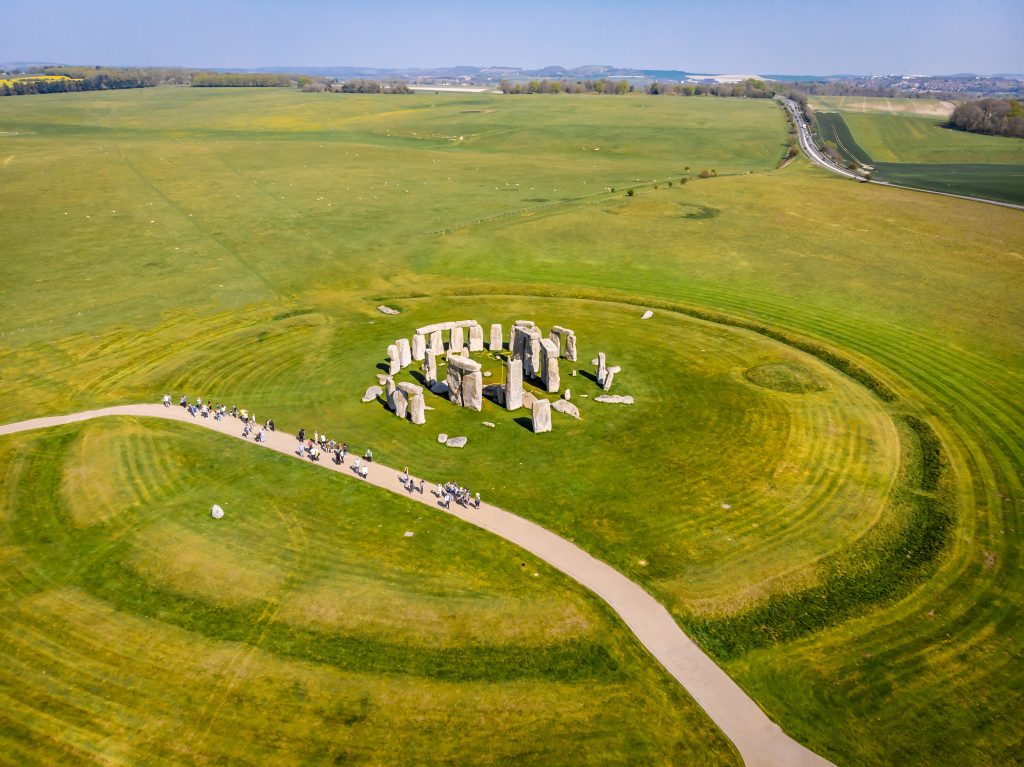 aerial view of stonehenge
