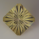 Oregon sunstone faceted using spellbound design