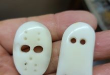 ghost and mask tick canyon howlite cabochons