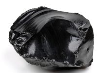 rough black obsidian