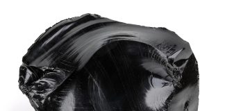 rough black obsidian