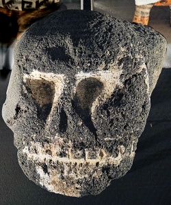 aztec basalt skull