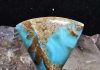 Nevada gem silica triangular shaped cabochon