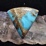 Nevada gem silica triangular shaped cabochon