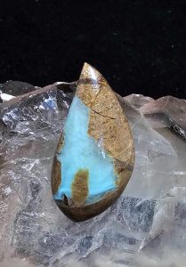 nevada gem silica tear-shaped cabochon