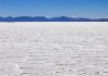 Salar de Uyuni great salt lake gleaming in the sun