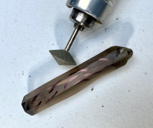 smoky quartz intaglio