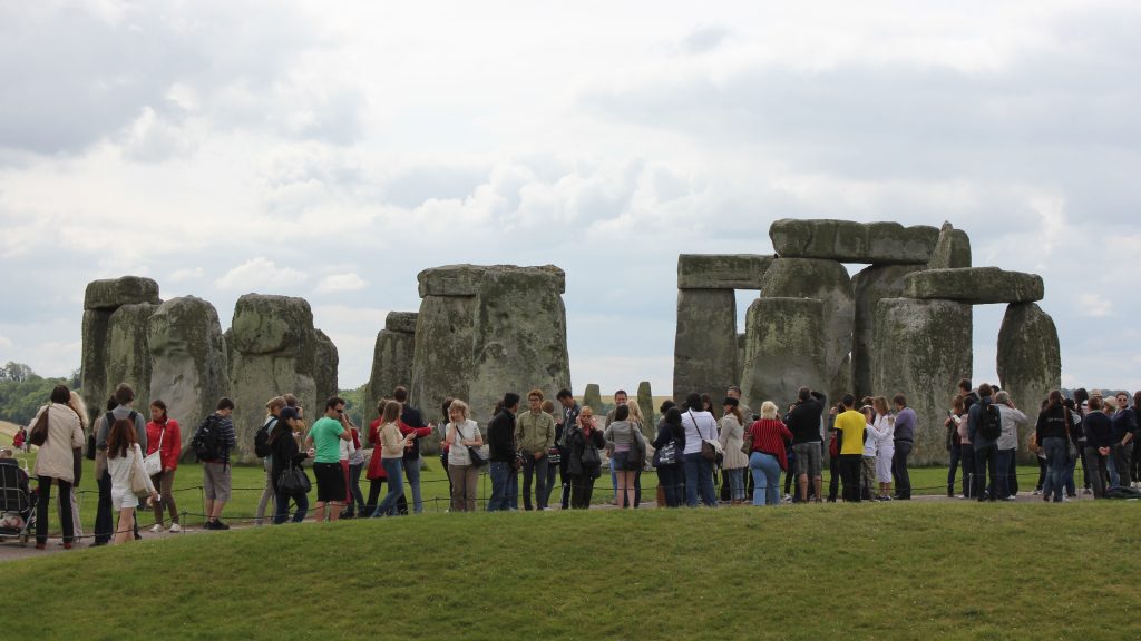 visitors at stonehenge